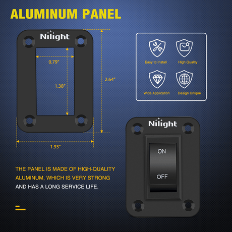 switch panel ON-Off Switch Panel 12V 20A 4 PIN DPST Toggle Switch
