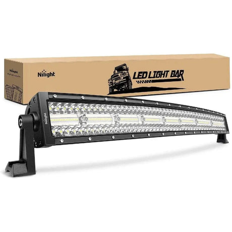 LED Light Bar 33 Inch 256LED Chips Triple Row Curved Spot Flood LED Light Bar