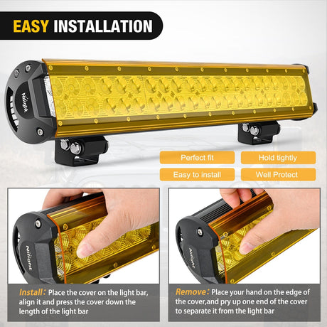 light cover 20 inch  Amber Yellow Light Bar Cover