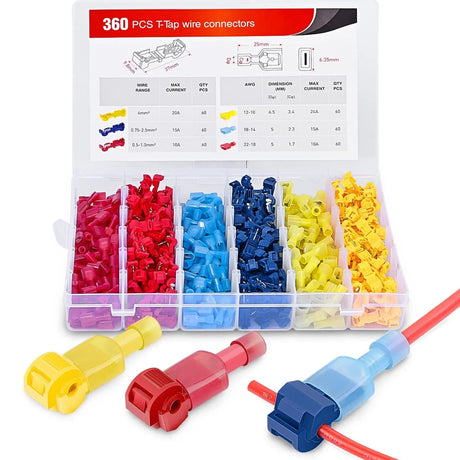Motor Vehicle Parts 360PCS T-Tap Wire Connectors Terminals Kit