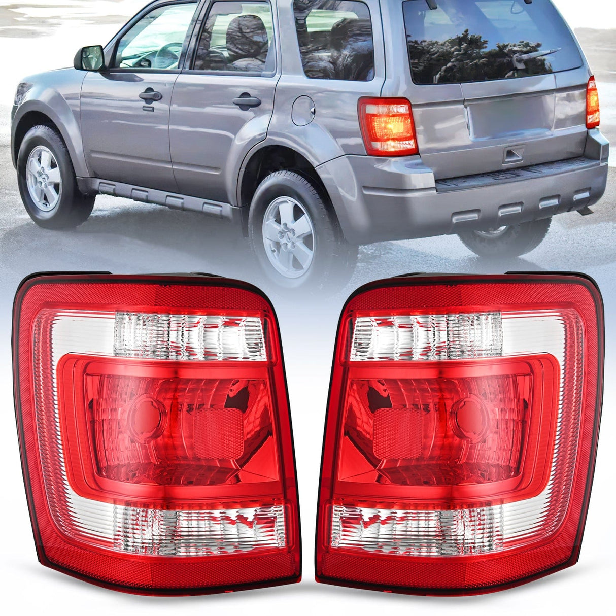 Taillight Assembly Taillight Assembly Compatible with 2008 2009 2010 2011 2012 Ford Escape Tail Lights Rear Lamp Replacement OE Style Driver and Passenger Side