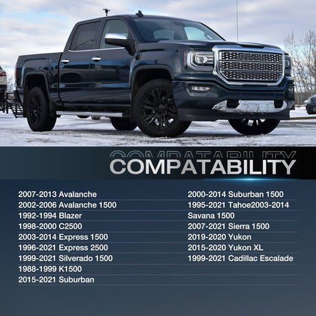 Wheel Spacers 2inch (50mm) Wheel Spacers 4Pcs For 1999 2000 2021 Chevy Silverado GMC Sierra 1500 Yukon XL Avalanche | 6x139.7 | 108 Hub Bore | 14x1.5 Studs