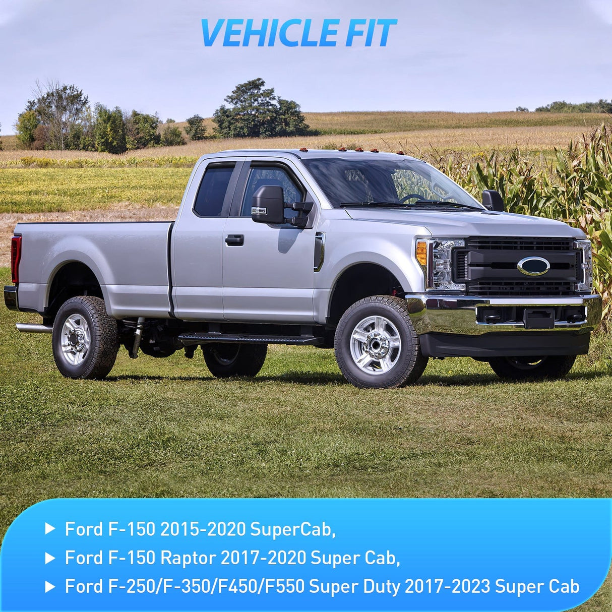 Rain Guards 4pcs Rain Guards for Ford F150 Raptor 2015 2016 2017 2018 2019 2020 Super Cab, F250 F350 F450 F550 Super Duty 2017 2017 2019 2020 2021 2022 2023 Super Cab