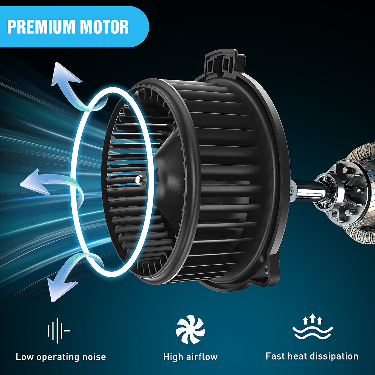 Nilight HVAC Heater Blower Motor Fan Fit for Toyota Corolla Matrix 2003 2004 2005 2006 2007 2008, Replaces 8710302370 700057 TO3126102 87103-02070 8710302050 615-5018