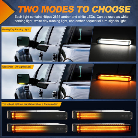 Signal Light Side Mirror Marker Light for 1997-2007 Ford Expedition 2004 2005 2006 2007 2008 2009 2010 2011 2012 2013 2014 Ford F150 2010 2011 2012 2013 2014 Ford Raptor 2006-2008 Lincoln Mark LT