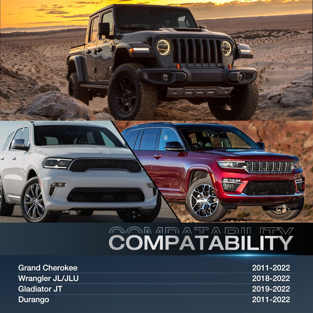 Wheel Spacers 1.5inch (38mm) Wheel Spacers 4Pcs For 2011 2012 2013 2014 2015 2016 2017 2018 2019 2020 2021 2022 Jeep Grand Cherokee 2018 2019 2020 2021 2022 Wrangler JL/JLU 2019-2022 Gladiator JT 2011-2022 Durango | 5x127 | 71.5 Hub Bore | 14x1.5 Studs