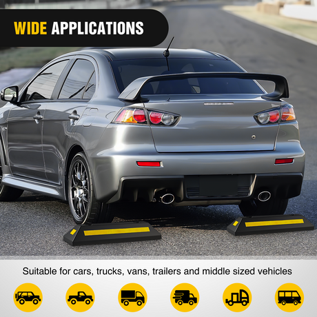 Nilight Parking Curb - Heavy Duty Rubber Garage Driveway Car Wheel Stopper Parking Aid Block Gadgets, 1-Pack