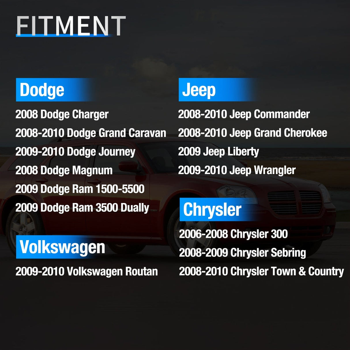 inflator 2008 2009 2010 Dodge Grand Caravan Journey Jeep Commander Routan 2006 2007 2008 2009 2010 Chrysler 300 Town & Country 433Mhz Tire Pressure Monitoring Sensor