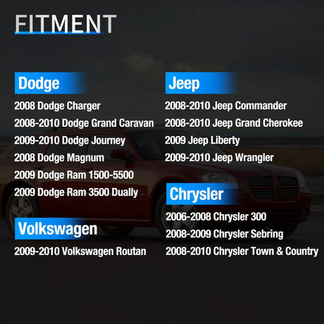 inflator 2008 2009 2010 Dodge Grand Caravan Journey Jeep Commander Routan 2006 2007 2008 2009 2010 Chrysler 300 Town & Country 433Mhz Tire Pressure Monitoring Sensor