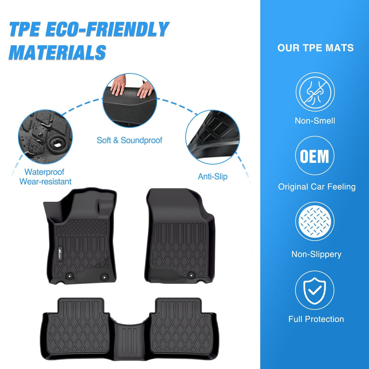Floor Mat 2013 2014 2015 2016 2017 2018 2019 2020 Nissan Altima TPE Floor Mats