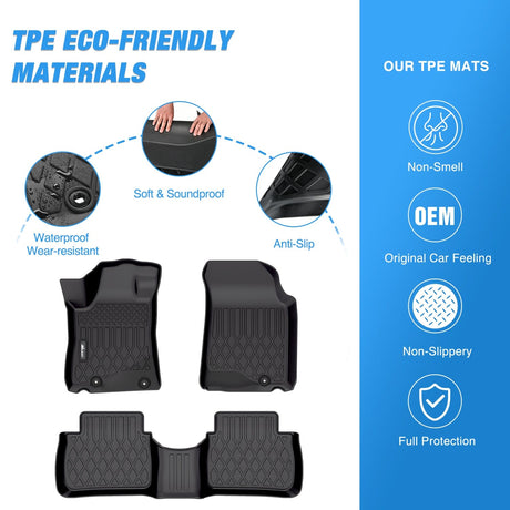 Floor Mat 2013 2014 2015 2016 2017 2018 2019 2020 Nissan Altima TPE Floor Mats