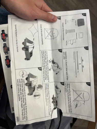 Vehicle Parts & Accessories Truck Bed Tent 5.2-5.8 FT Pickup Tents with Rainfly Waterproof PU2000mm Double Layer Tent for Truck 2-Person Portable Full Size Short Tailgate Bed Tent for Camping Outdoor Travel, Orange Grey (25% OFF Final Checkout)