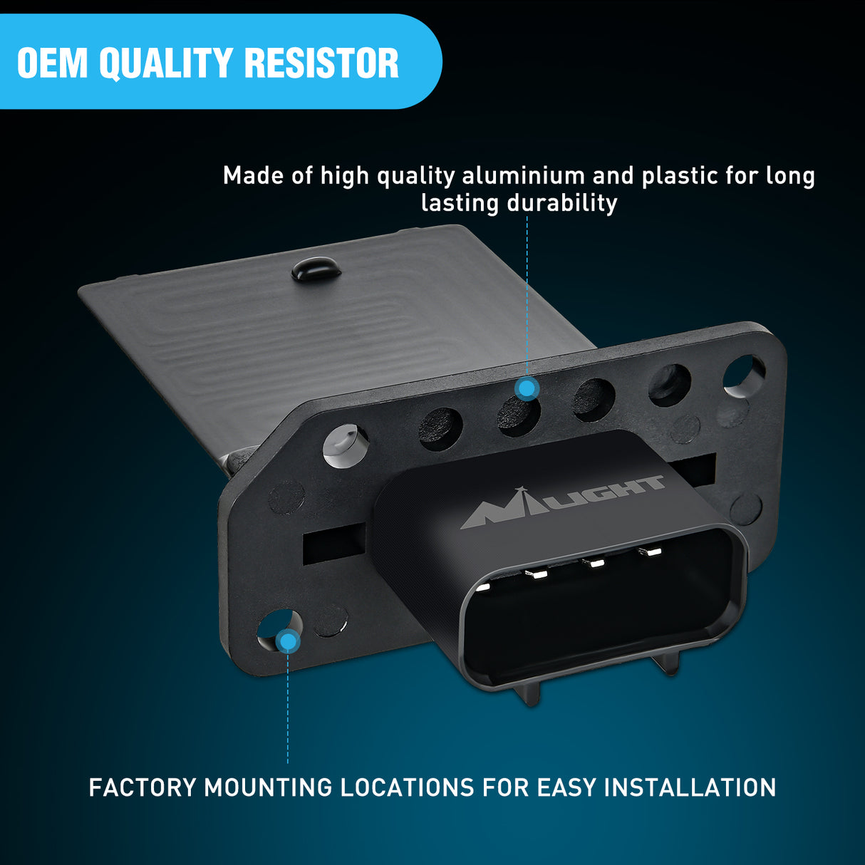 Nilight HVAC Blower Motor Resistor Fit for Ford F-150 2004-2014, F250 F350 Super Duty 2008-2010, Lincoln Mark LT 2006 2007 2008, Mercury Mariner 2008-2011 Replaces 3F2Z-18591-AA, YH-1715