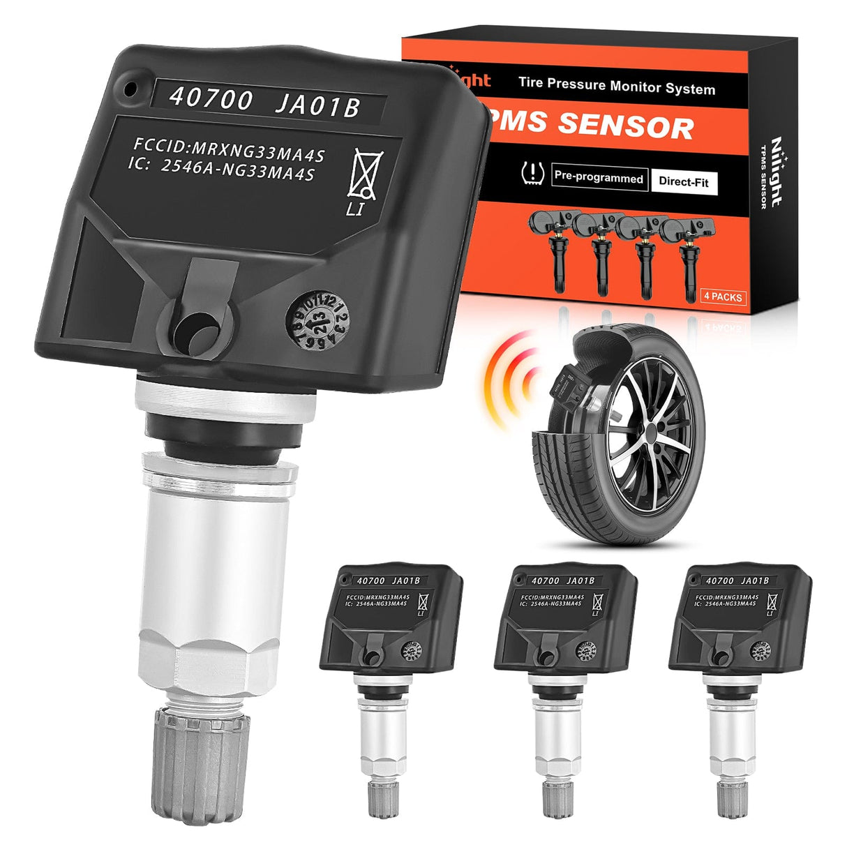 inflator 2004 2005 2006 2007 2008 2009 2010 2011 2012 2013 2014 2015 2016 2017 2018 Nissan Titan Xterra Sentra Infiniti G35 EX35 315Mhz Tire Pressure Monitor Sensor