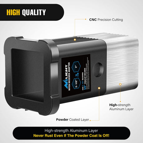 Trailer Hitch Trailer Hitch Receiver Extender Adapter Reducer 2-1/2 to 2 Inch