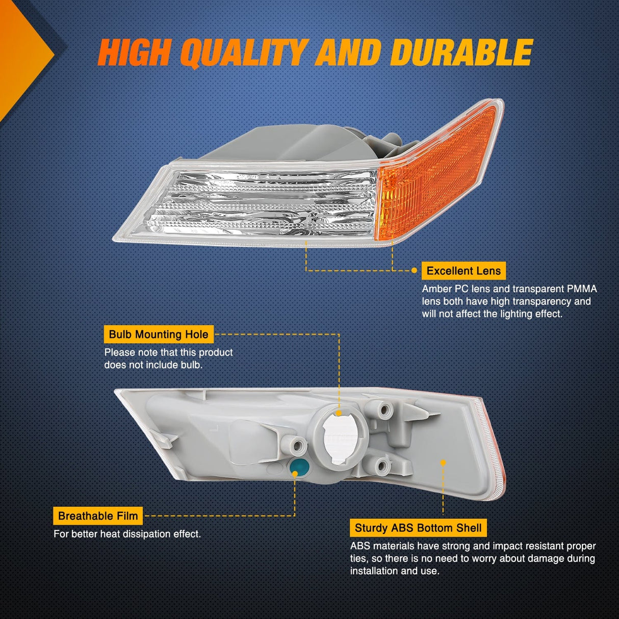 Motor Vehicle Lighting 2007-2017 Jeep Patriot Front Turn Signals Light Clear Amber Driver Passenger Side