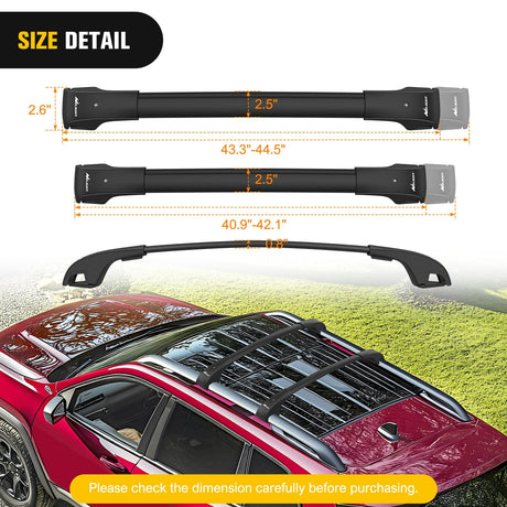 Roof Rack Aluminum Roof Rack Cross Bars Fit for Jeep Cherokee 2014 2015 2016 2017 2018 2019 2020 2021 2022 2023