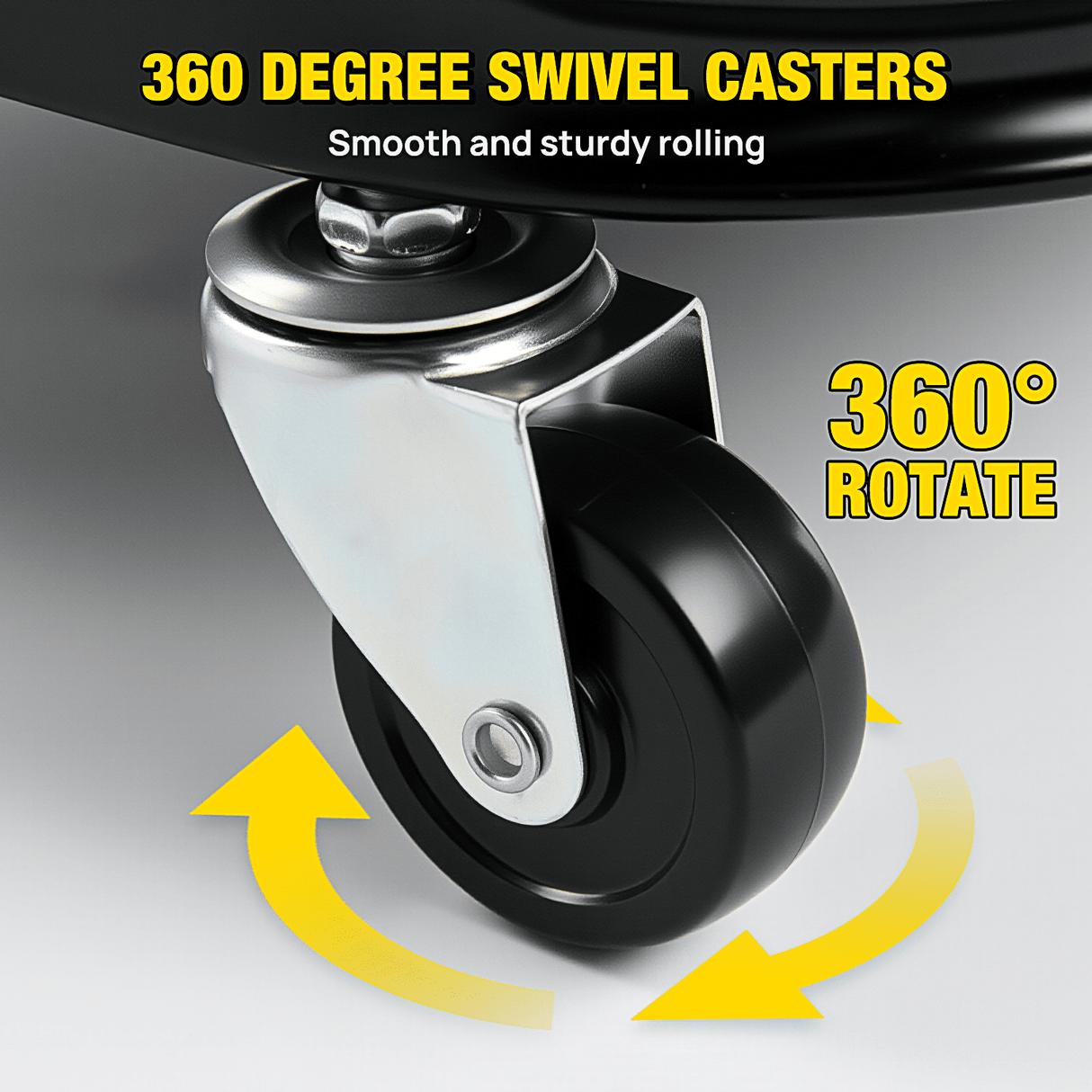 Creeper Seat 260 LBS Capacity Red Rolling Mechanic Padded Seat with Tool Tray Storage