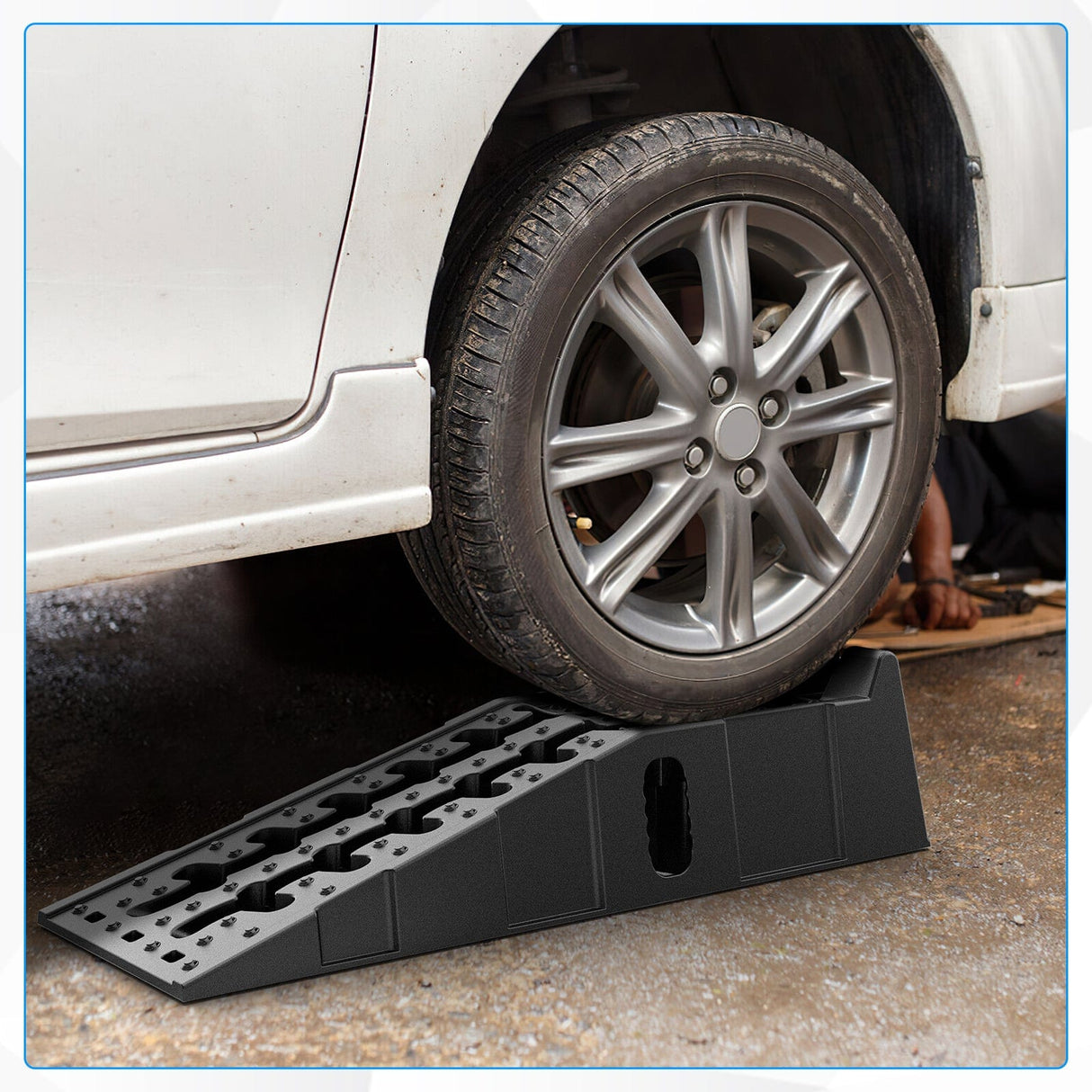 Curb Ramp 6.7Inch Lift Heavy Duty Truck Ramps 12000lb Capacity Portable Service Ramps