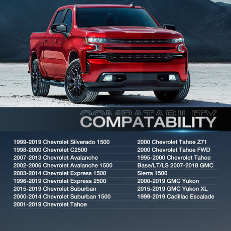 Wheel Spacers 1.5inch (38mm) Wheel Spacers 4Pcs For 1999 2000 2001 2002 2003 2004 2005 2006 2007 2008 2009 2010 2011 2012 2013 2014 2015 2016 2017 2018 2019 Chevy Silverado GMC Sierra 1500 Yukon XL Avalanche Tahoe Suburban | 6x139.7 | 78.1 Hub Bore | 14x1.5 Studs