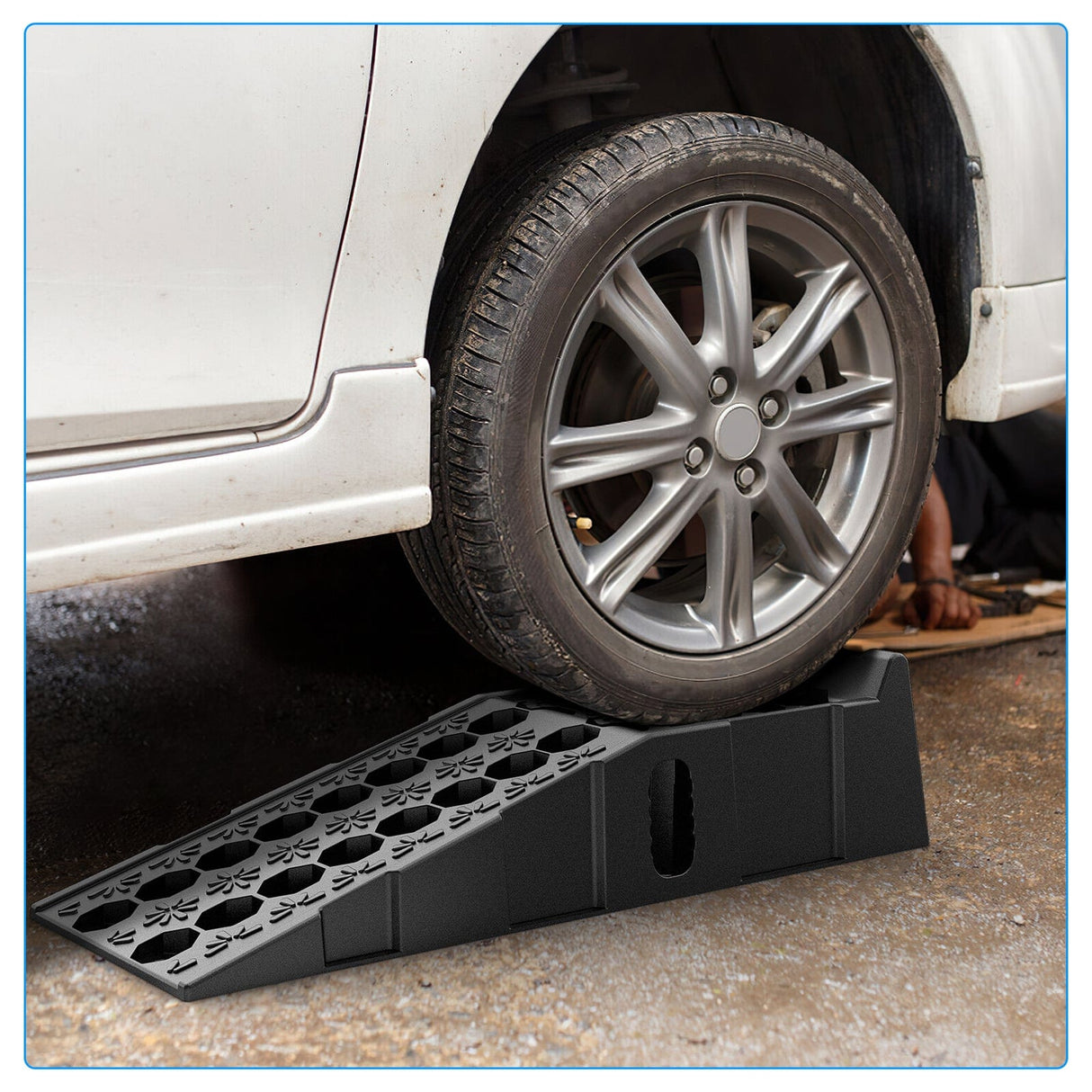 Curb Ramp 6.7Inch Lift Heavy Duty Truck Ramps 16000lb Capacity Portable Service Ramps