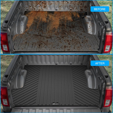 Truck Bed Mat 5.5ft Rubber Short Bed For 2015 2016 2017 2018 2019 2020 2021 2022 Ford F150 SuperCrew Cab