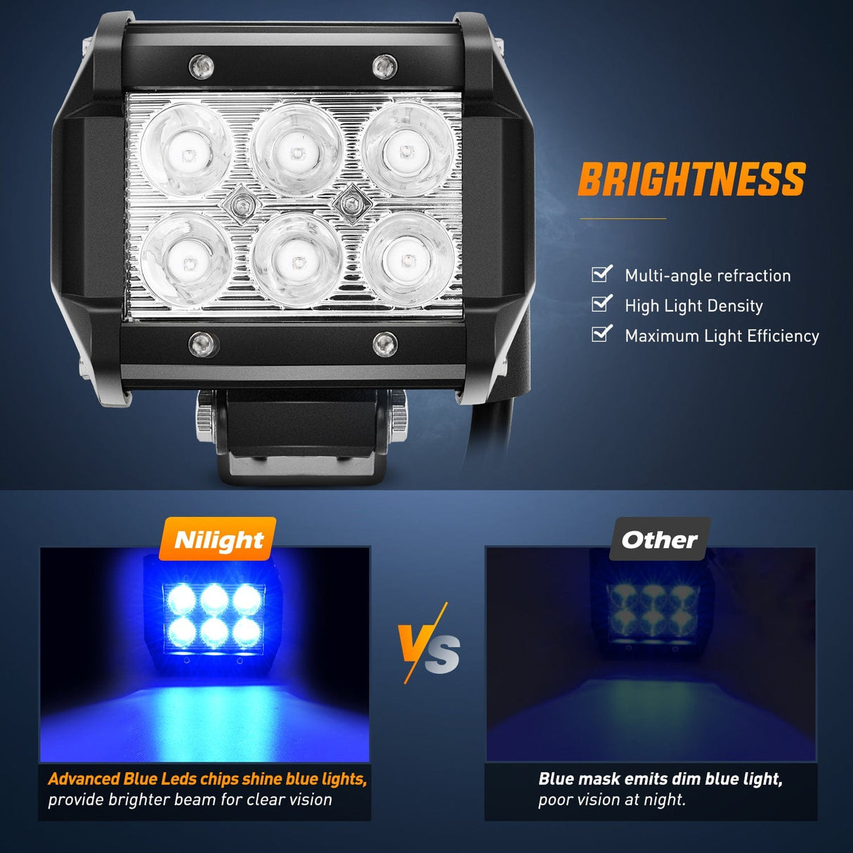 18W 4 Inch Blue Spot LED light Pod (Pair)