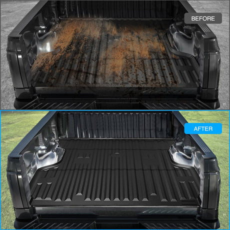 Truck Bed Mat 6.8ft Rubber Short Trunk Bed For 1999-2016 Ford F250/F350/F450 Super Duty, TPE Heavy-Duty Pick-up Bed Liner for 1999-2016 Ford F Accessories, Anti-Slip Texture, All Weather Protection