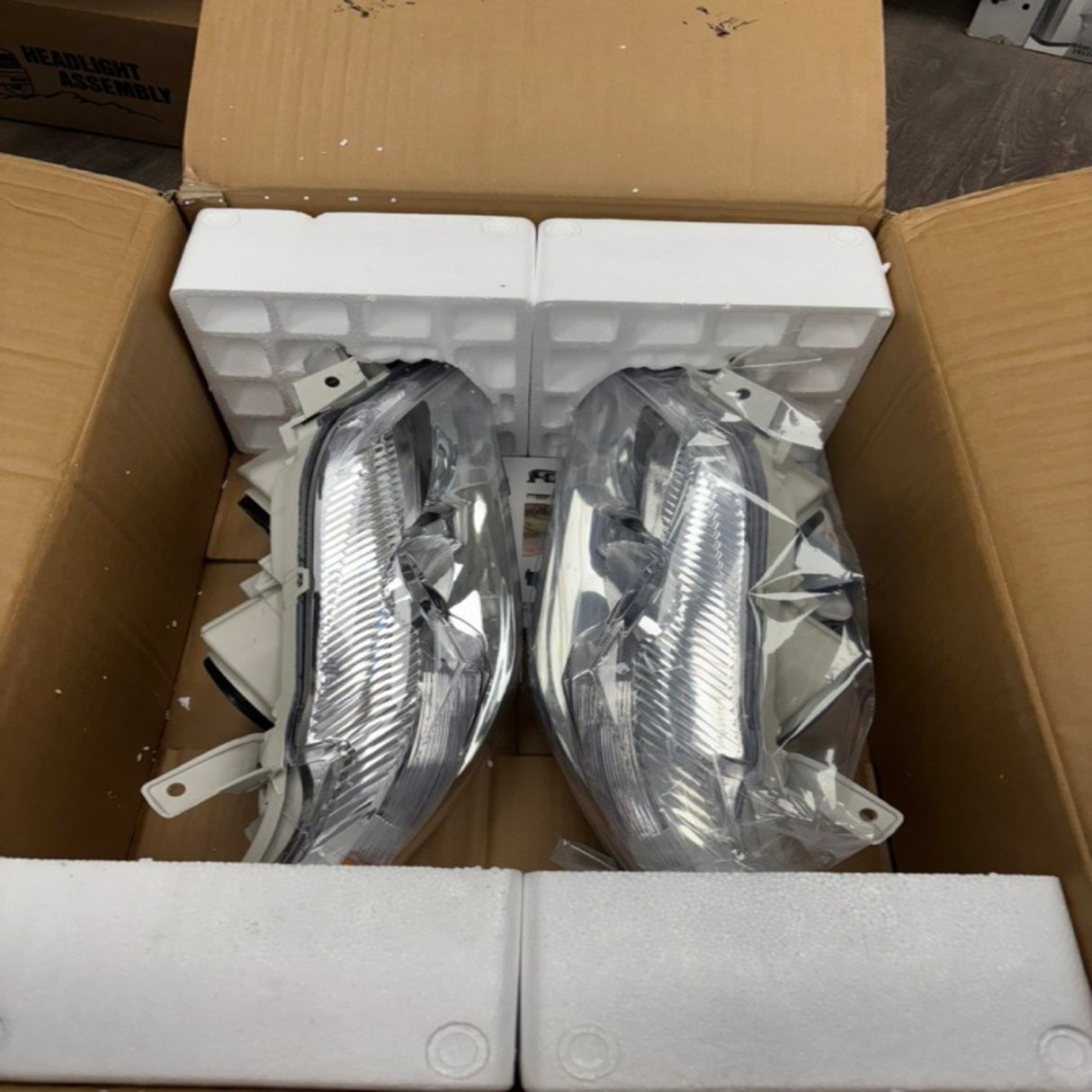 Headlight Assembly 2010 2011 Toyota Camry Headlight Assembly Chrome Housing Amber Reflector Upgraded Clear Lens (25% OFF Final Checkout)