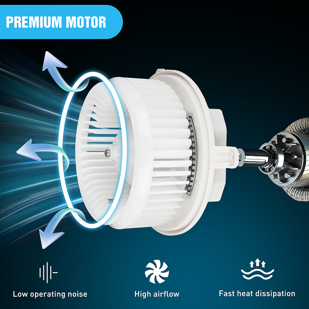 Nilight HVAC Heater Blower Motor Fit for Toyota Sequoia 2008 2009 2010 2011 2012 2013 2014 2015 2016 2017 2018 2019 2020 2021 2022, Sienna 11-20 Front Side, Replace# 87103-0C051 700298 75050