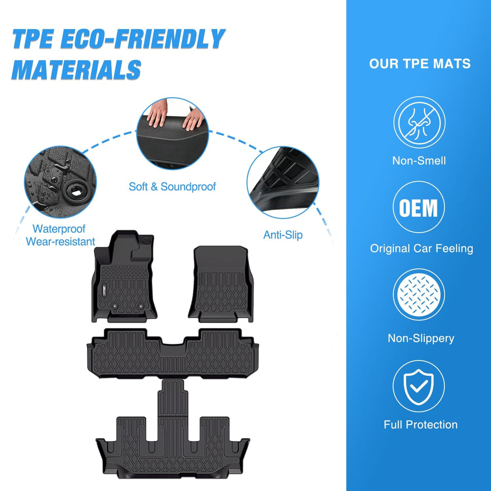 Floor Mat TPE Floor Mats for Subaru Ascent 7 Seater 2nd Row Bucket Seat 2019 2020 2021 2022 2023 2024 2025