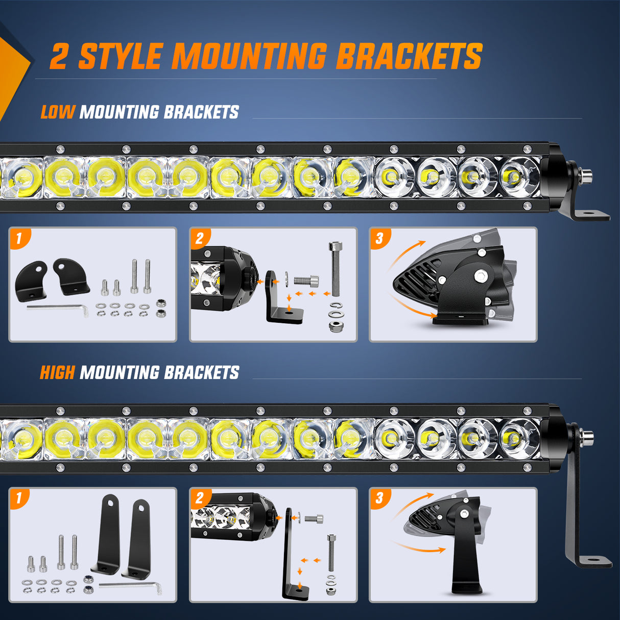 Nilight LED Light Bar 21inch 100W Spot Flood Combo Super Slim 9000LM Off Road 3D LED Driving Off Road Lights with Wiring Harness Kit-1 Lead for Trucks Pickup SUV ATV UTV Boat 4x4 Van Camper