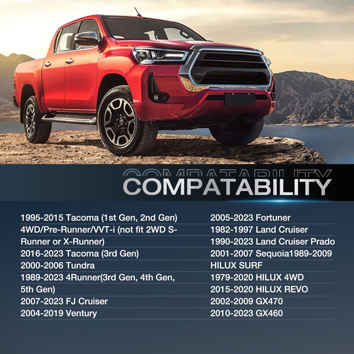 Wheel Spacers 1.25inch (31mm) Wheel Spacers 4Pcs For 1995-2023 Toyota Tacoma 4Runner FJ Cruiser Tundra Fortuner Sequoia Land Cruiser | 6x139.7 | 106 Hub Bore | 12x1.5 Studs