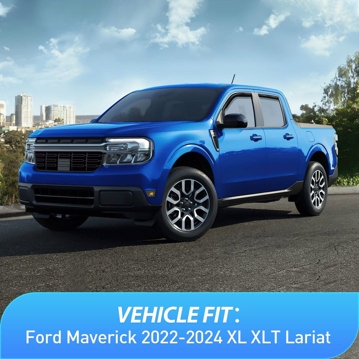 Rain Guards Rain Guards for Ford Maverick 2022 2023 2024 XL XLT Lariat Window Deflectors,Vent Window Visors-4 Pieces