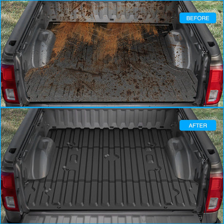 Truck Bed Mat 6.8ft Rubber Short Bed For 2017 2018 2019 2020 2021 2022 2023 Ford F-250 / F-350 / F-450