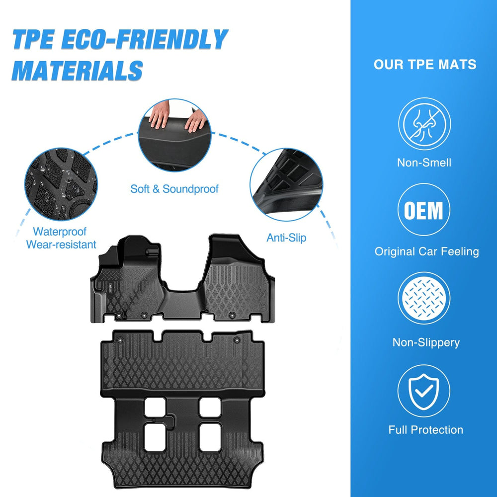 Floor Mat 2011 2012 2013 2014 2015 2016 2017 Honda Odyssey TPE Floor Mats