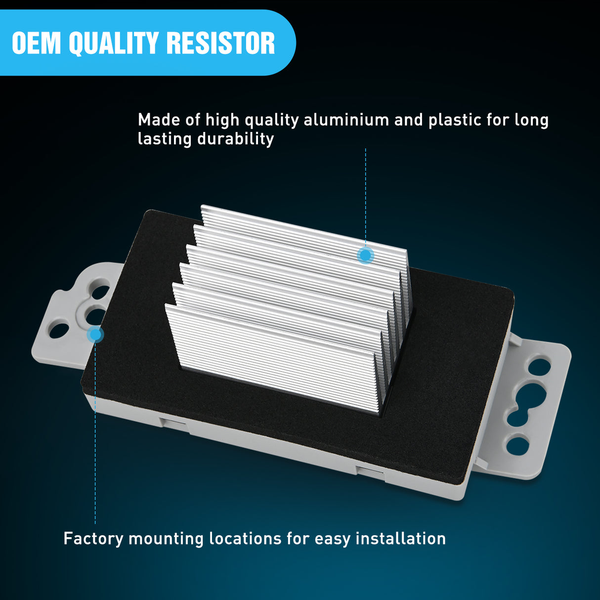 Nilight HVAC Blower Motor Resistor Complete Kit with Harness Fit for Chevy, GMC Vehicles - Silverado, Tahoe, Suburban, Sierra, Yukon XL Replaces 1581773, 89018778, 89019351, 19260762, 15-80567