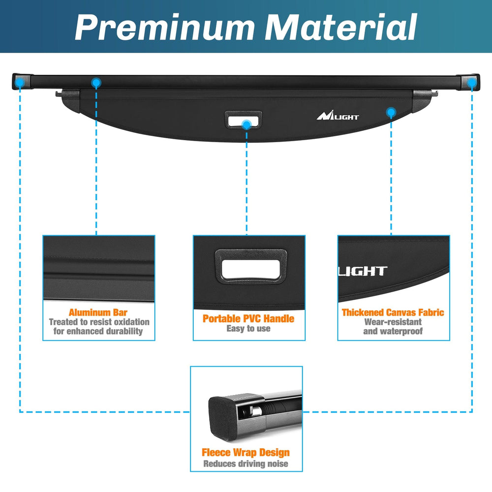 Trunk Cargo Cover 2020 2021 2022 2023 2024 2025 Kia Telluride Retractable Trunk Cargo Cover With Trunk Storage Net