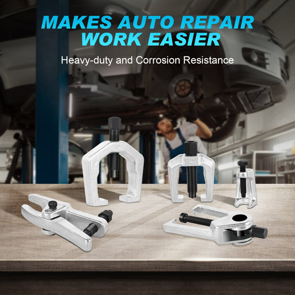 Ball Joint Press Ball Joint Separator Pitman Arm Puller Tie Rod End Tool 5 in 1 Front End Service Set