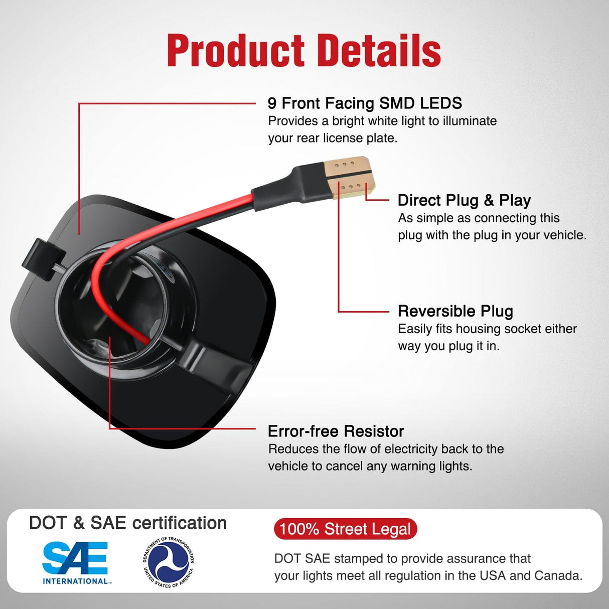 Tail Brake Turn Reverse Lights License Plate Lights Compatible with 1997 1998 1999 2010 2011 Dodge Dakota 2006 2007 2008 2009 Mitsubishi Raider with Black Housing 6000K White 2PCS Pack