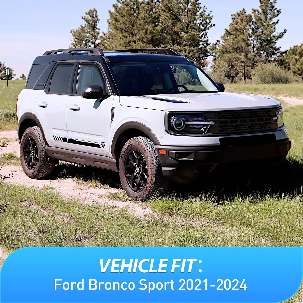 Rain Guards Rain Guards for Ford Bronco Sport 2021 2022 2023 2024 Original Window Deflectors,Vent Window Visors-4PCS