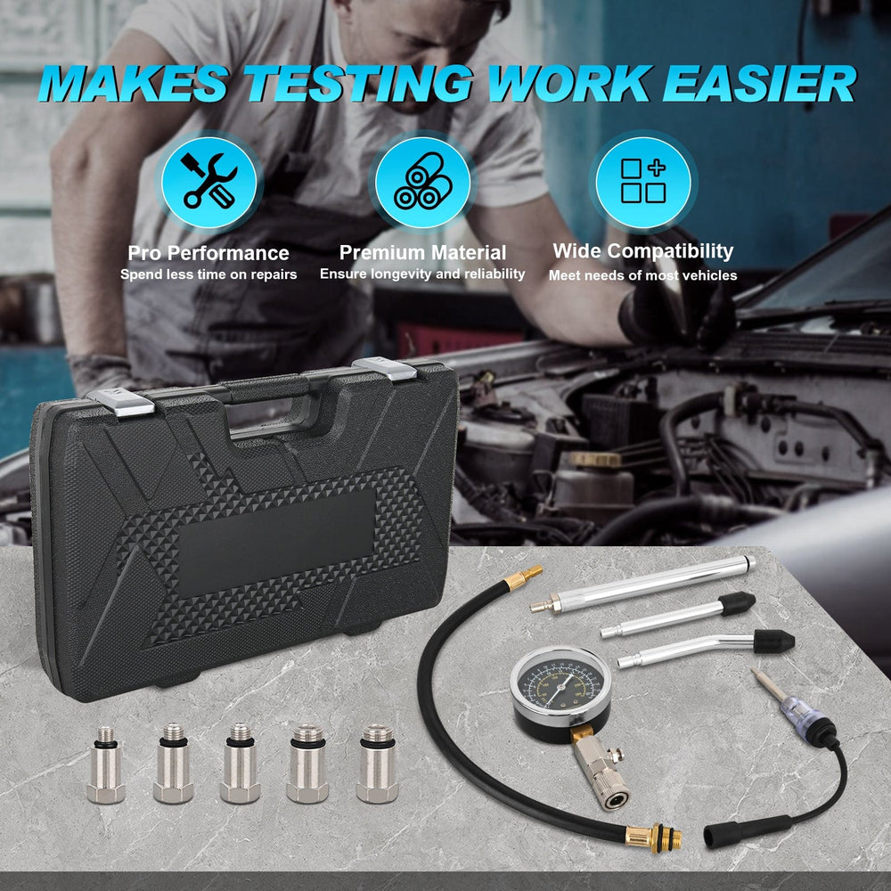 inflator 11 PCS Engine Compression Tester Kit with Spark Plug