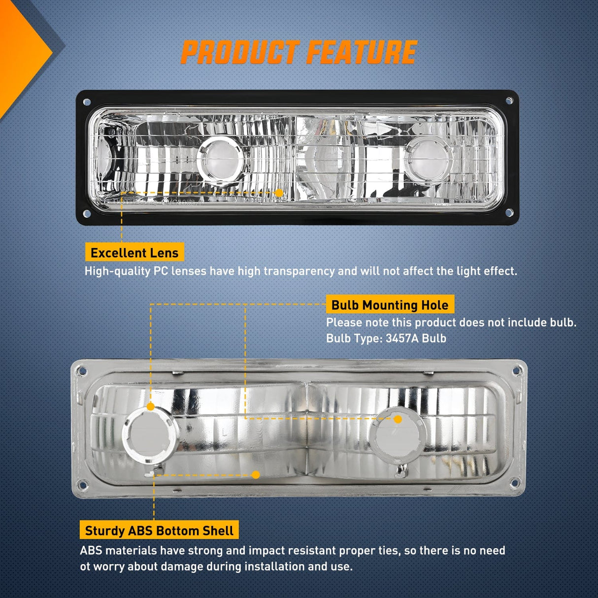 Headlight Assembly Headlight Assembly Compatible with 1988 1989 1990 1991 1992 1993 1994 1995 1996 1997 1998 Chevrolet GMC C10 C/K 1988-1999 Silverado Suburban Sierra Blazer Tahoe Yukon Black Bumper Lights