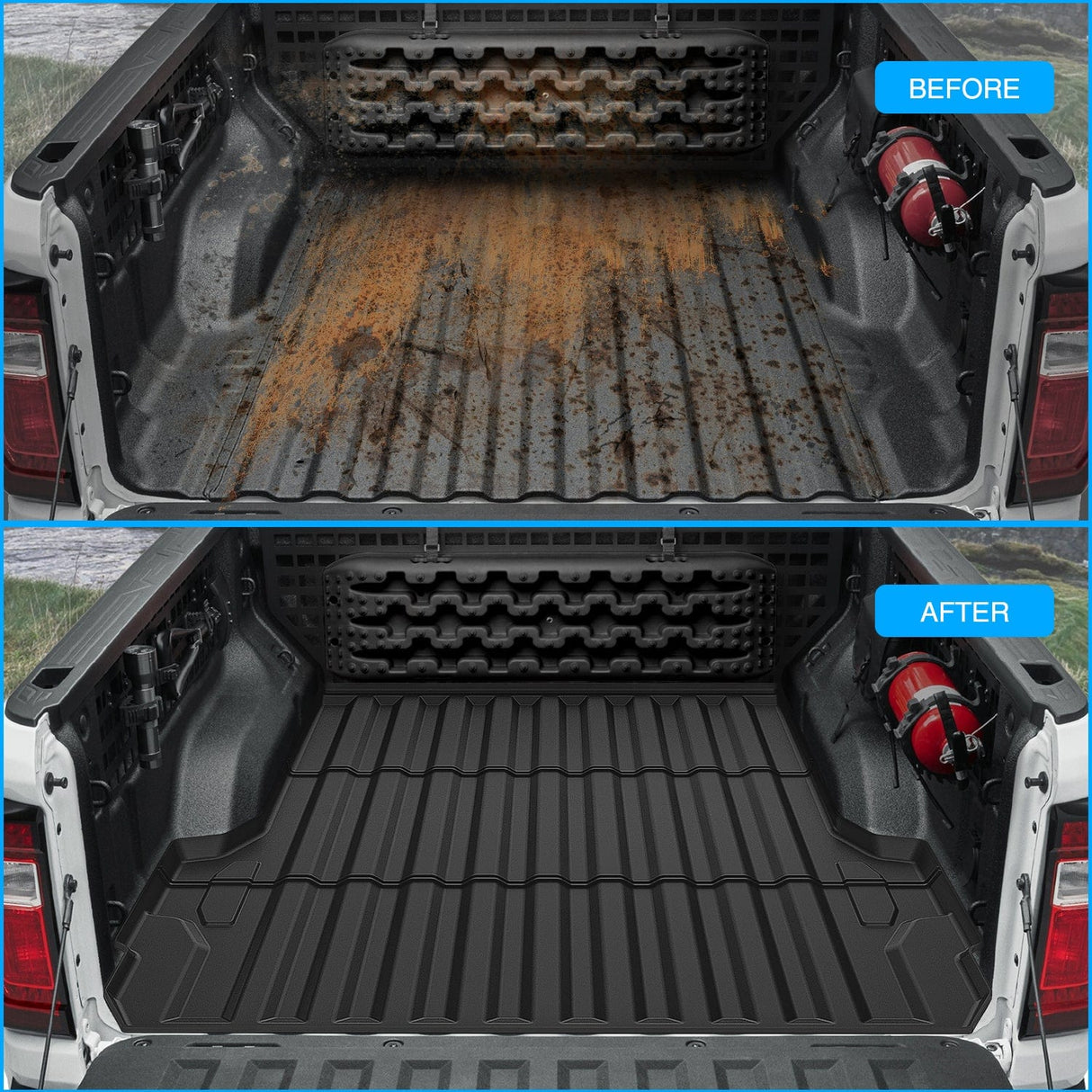 Truck Bed Mat 5ft Rubber Short Bed For 2015 2016 2017 2018 2019 2020 2021 2022 Chevy Colorado/GMC Canyon