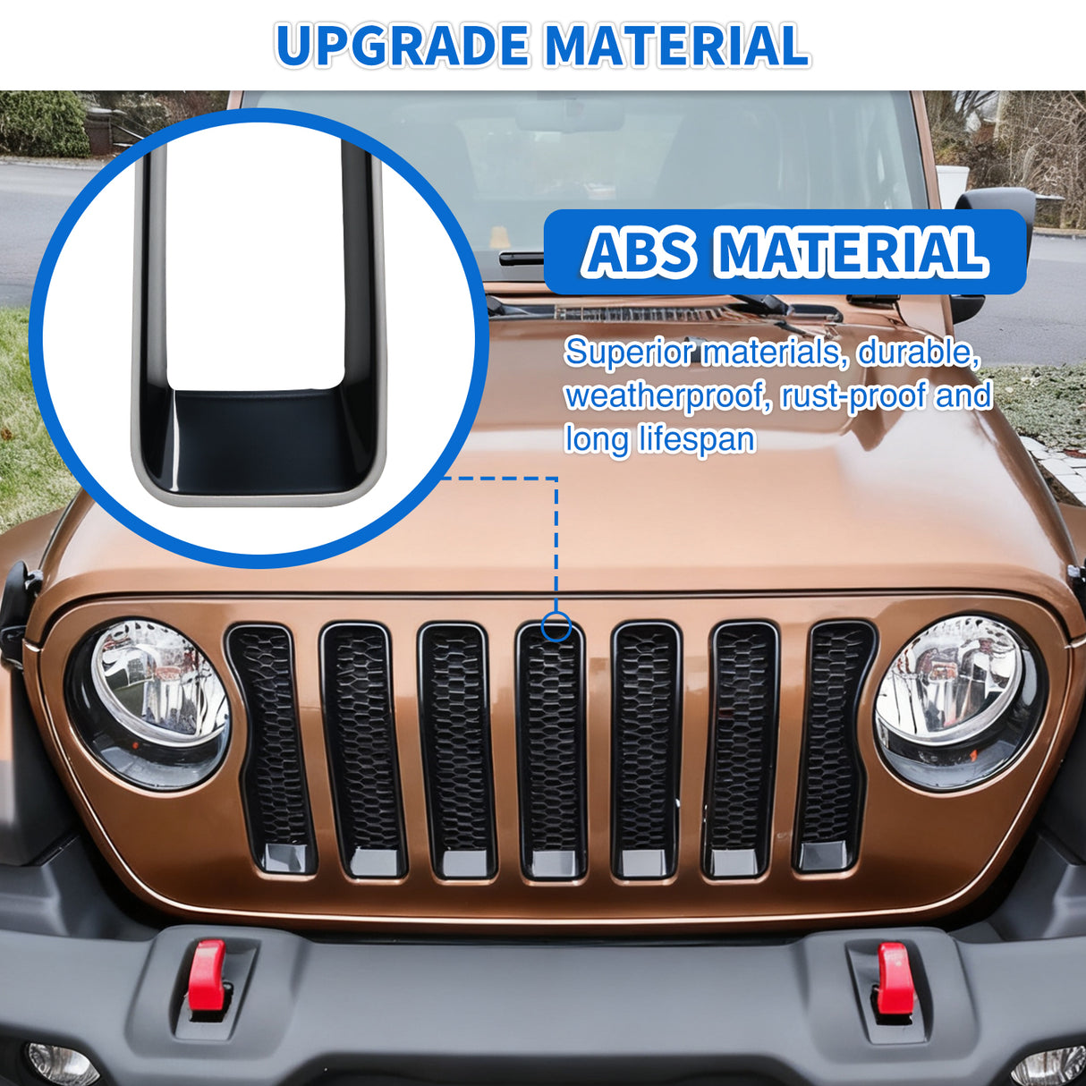 Grill Inserts fit for Jeep Wrangler Front Grille Inserts Headlight Cover Set for JL JLU Unlimited Sport SportS 2018 2019 2020 2021 2022 2023 Grille Bezels Trim Exterior