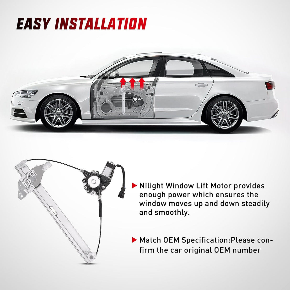 Window Regulator 2006 2007 2008 2009 2010 2011 2012 2013 Chevrolet Impala 2014 2015 2016 Impala Limited Front Passenger Side Power Window Regulator