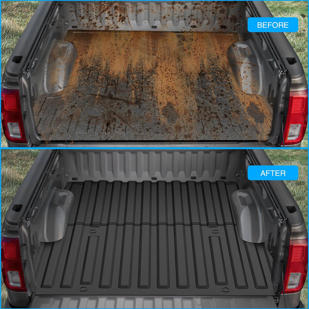 Truck Bed Mat 5ft Rubber Short Bed For 2015 2016 2017 2018 2019 2020 2021 2022 2023 Ford F-150