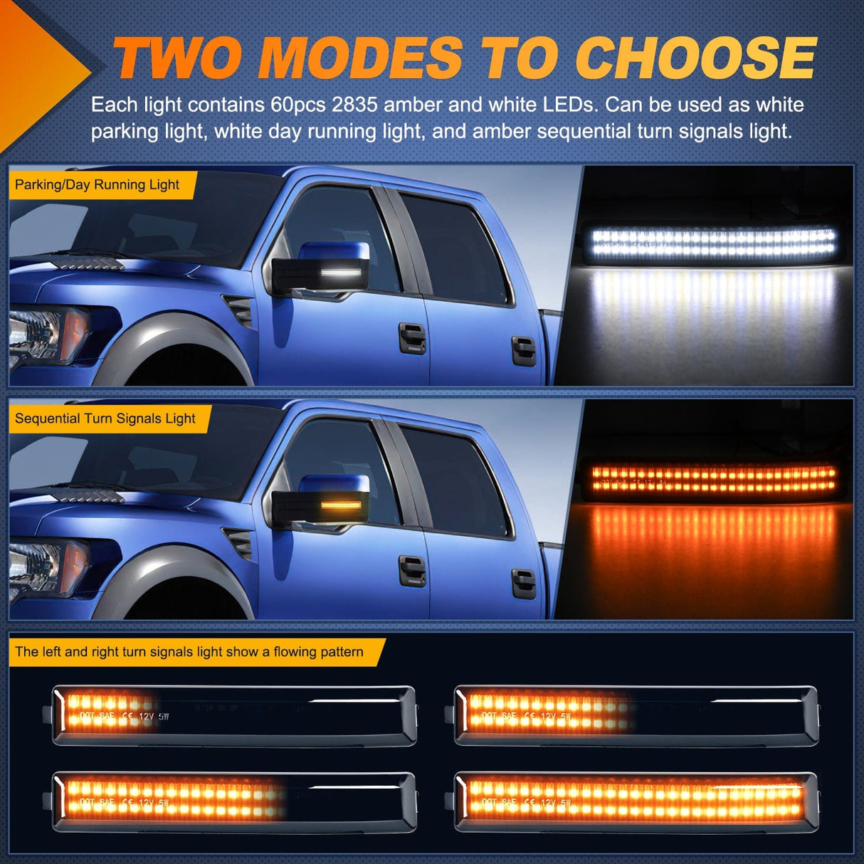 Signal Light 2009 2010 2011 2012 2013 2014 Ford F150 2010 2011 2012 2013 2014 Ford Raptor Side Mirror Marker Light