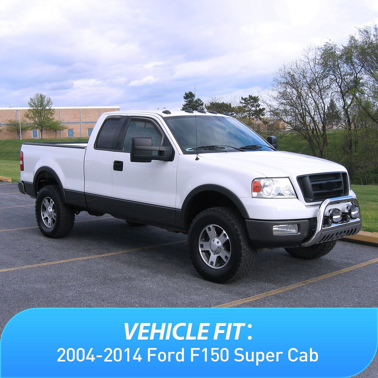 Rain Guards 2004 2005 2006 2007 2008 2009 2010 2011 2012 2013 2014 Ford F150 Super Cab Rain Guards Acrylic 4Pcs