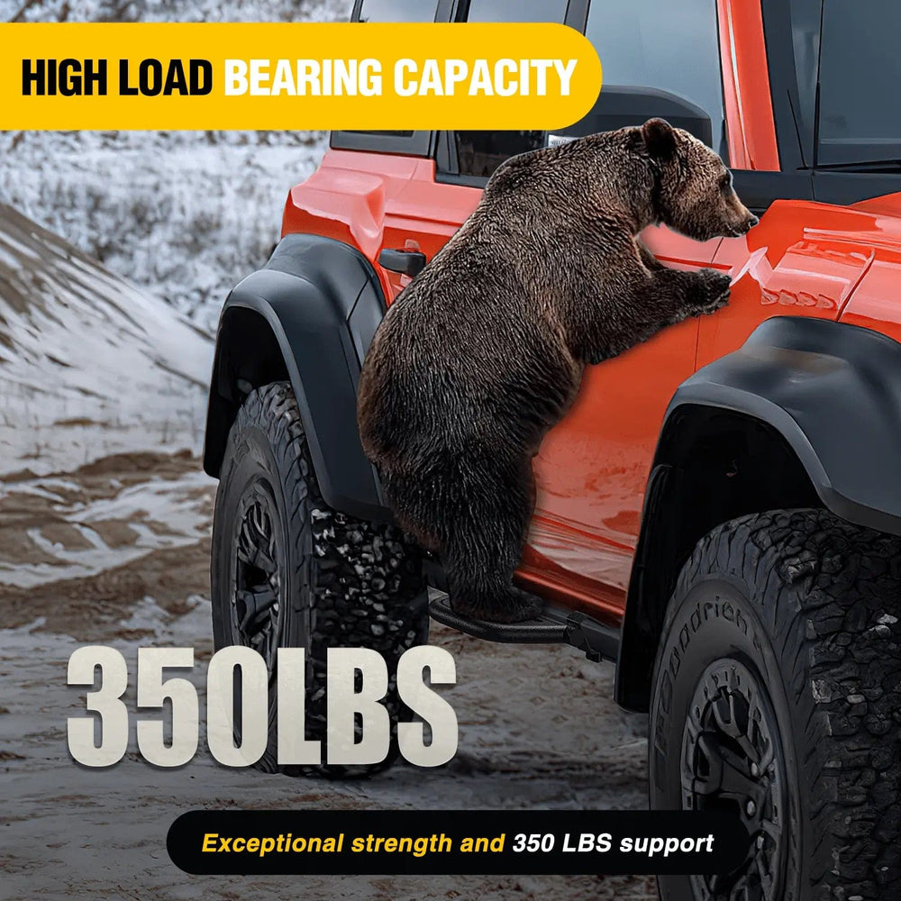 Running Board 2021 2022 2023 2024 Ford Bronco 2/4 Doors with The Rock Rails 2Pcs Heavy-Duty Running Boards Side Steps